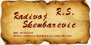 Radivoj Škembarević vizit kartica